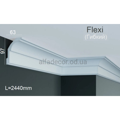 Карниз поліуретановий гнучкий Gaudi Decor P 2072 Flexi (2.44м) купити в Одесі