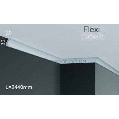 Карниз поліуретановий гнучкий Gaudi Decor P 2119 Flexi (2.44м) купити в Одесі