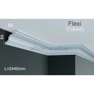 Карниз полиуретановый гибкий Gaudi Decor P 219 Flexi (2.44м) купить в Одессе