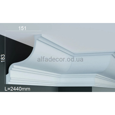 Карниз для підсвічування поліуретановий Gaudi Decor P 2024 (2.44м) купити в Одесі