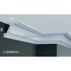 Карниз поліуретановий стельовий Gaudi Decor P 2032 (2.44м)