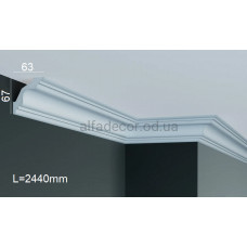 Карниз поліуретановий стельовий Gaudi Decor P 214 (2.44м)