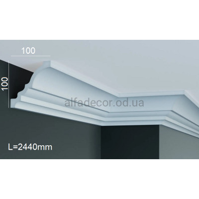 Карниз поліуретановий стельовий Gaudi Decor P 223 (2.44м) купити в Одесі