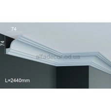 Карниз поліуретановий стельовий Gaudi Decor P 201 (2.44м)