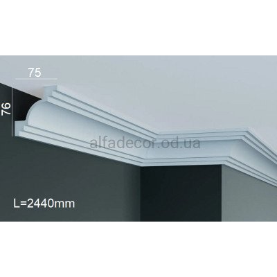 Карниз полиуретановый потолочный Gaudi Decor P 203 (2.44м) купить в Одессе