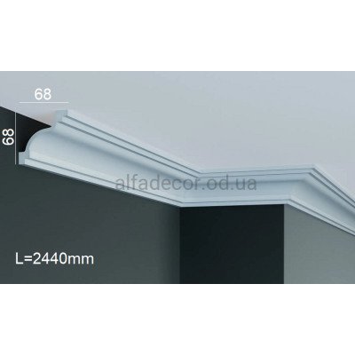 Карниз полиуретановый потолочный Gaudi Decor P 208 (2.44м) купить в Одессе