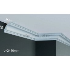 Карниз поліуретановий стельовий Gaudi Decor P 214 (2.44м)