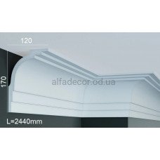 Карниз полиуретановый потолочный Gaudi Decor P 880 (2.44м)