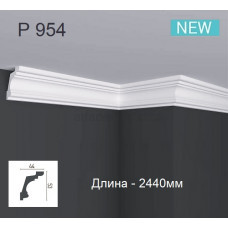 Карниз(плінтус) поліуретановий стельовий Gaudi Decor P 954 (2.44м)
