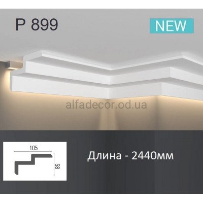 Карниз(плинтус) для подсветки полиуретановый P 899 Gaudi Decor (2.44м) купить в Одессе