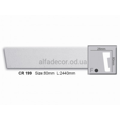 Молдинг полиуретановый гладкий Gaudi Decor CR 199 (2.44м) купить в Одессе