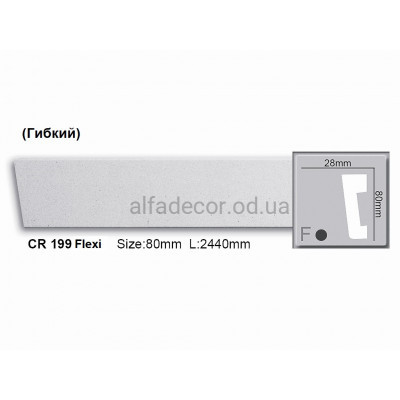 Молдинг поліуретановий гнучкий Gaudi Decor CR 199 Flexi (2.44м) купити в Одесі