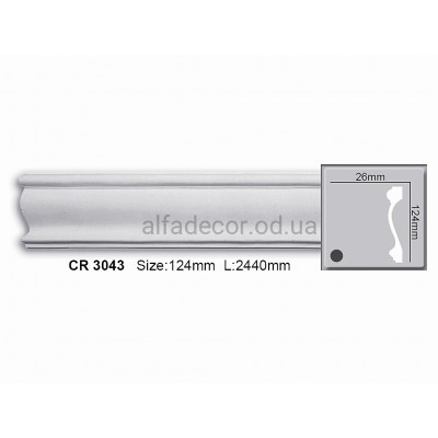 Молдинг полиуретановый гладкий Gaudi Decor CR 3043 (2.44м) купить в Одессе