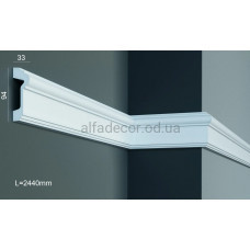 Молдинг поліуретановий гладкий Gaudi Decor CR 3044 (2.44м)