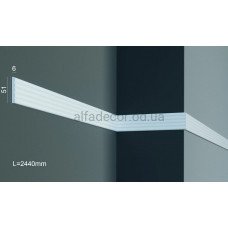 Молдинг поліуретановий гладкий Gaudi Decor CR 3002 (2.44м)