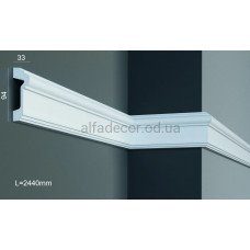 Молдинг поліуретановий гладкий Gaudi Decor CR 3044 (2.44м)