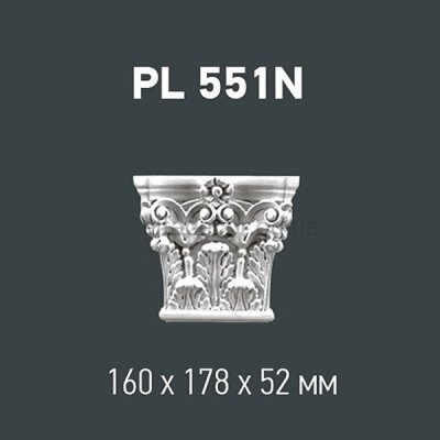 Капитель пилястры Gaudi Decor PL 551N купить в Одессе