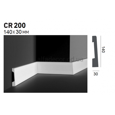 Плінтус поліуретановий Gaudi Decor CR 200 (2.44м) купити в Одесі
