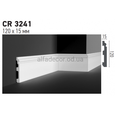 Плінтус поліуретановий Gaudi Decor CR 3241 (2.44м) купити в Одесі