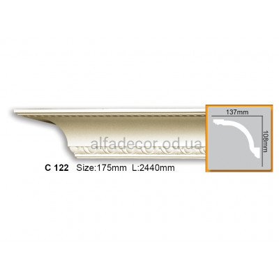 Карниз гибкий Gaudi Decor C 122 (2.44м) купить в Одессе