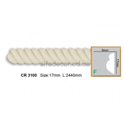 Молдинг гнучкий Gaudi Decor CR 3100 (2.44м) купити в Одесі