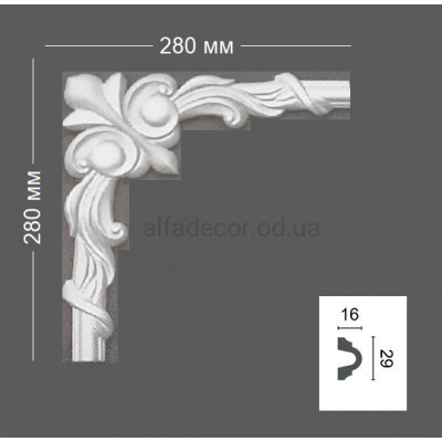 Кут до молдінгу полімерному HCR 501-3 Grand Decor купити в Одесі