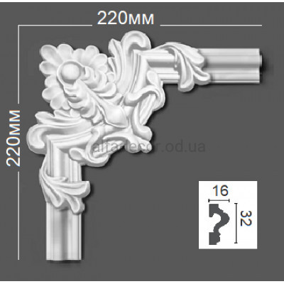 Кут до молдінгу полімерному HCR 502-2 Grand Decor купити в Одесі 