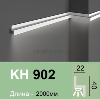 Карниз для підсвічування полімерний KH 902 (2.00м) Grand Decor купити в Одесі