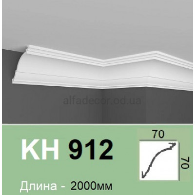 Карниз(плінтус) для стелі полімерний KH 912 (2.00м) Grand Decor купити в Одесі