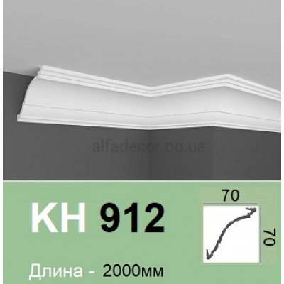 Карниз(плінтус) для стелі полімерний KH 912 (2.00м) Grand Decor купити в Одесі