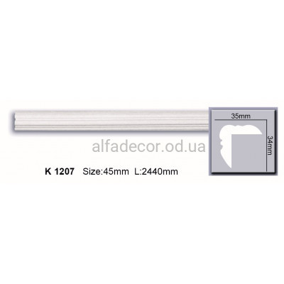 Карниз(угол) полиуретановый (2.44м) Harmony Decor K 1207 купить в Одессе