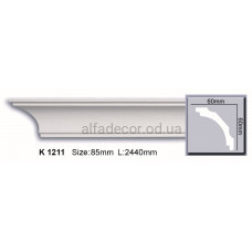 Карниз полиуретановый гладкий (2.44м) Harmony Decor K 1211