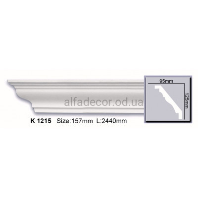 Карниз полиуретановый гладкий (2.44м) Harmony Decor K 1215 купить в Одессе