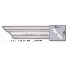 Карниз поліуретановий гладкий (2.44м) Harmony Decor K 207