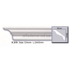Карниз полиуретановый гладкий (2.44м) Harmony Decor K 215