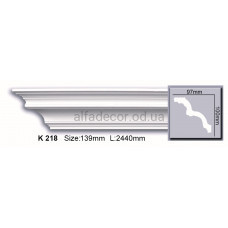 Карниз полиуретановый гладкий (2.44м) Harmony Decor K 218