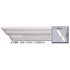 Карниз поліуретановий гладкий (2.44м) Harmony Decor K 1204 Карниз поліуретановий гладкий (2.44м) Harmony Decor K 1204