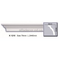 Карниз полиуретановый гладкий (2.44м) Harmony Decor K 1210