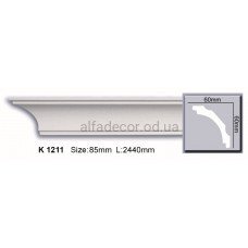Карниз полиуретановый гладкий (2.44м) Harmony Decor K 1211