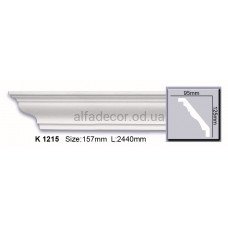 Карниз поліуретановий гладкий (2.44м) Harmony Decor K 1215