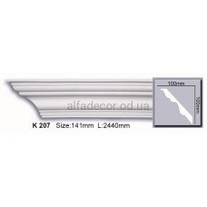 Карниз полиуретановый гладкий (2.44м) Harmony Decor K 207