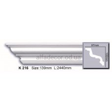 Карниз полиуретановый гладкий (2.44м) Harmony Decor K 216