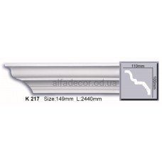 Карниз полиуретановый гладкий (2.44м) Harmony Decor K 217