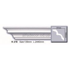 Карниз полиуретановый гладкий (2.44м) Harmony Decor K 218