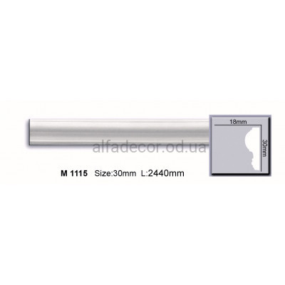 Молдинг полиуретановый гладкий (2.44м) Harmony Decor M 1115 купить в Одессе