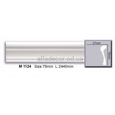 Молдинг полиуретановый гладкий (2.44м) Harmony Decor M 1124
