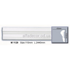 Молдинг полиуретановый гладкий (2.44м) Harmony Decor M 1129