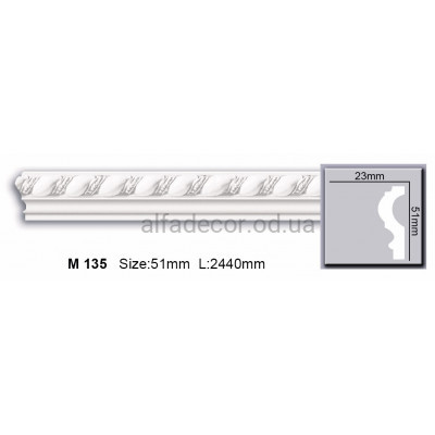 Молдинг поліуретановий (2.44м) Harmony Decor M 135 купити в Одесі