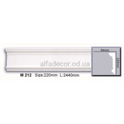 Молдинг поліуретановий гладкий (2.44м) Harmony Decor M 212 купити в Одесі