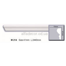 Молдинг поліуретановий гладкий (2.44м) Harmony Decor M 214